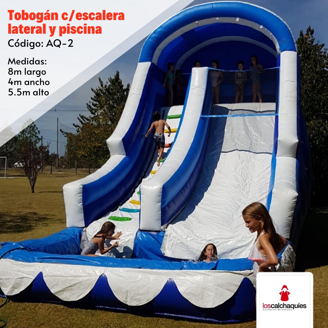 Tobogan con Escalada Lateral y Piscina
